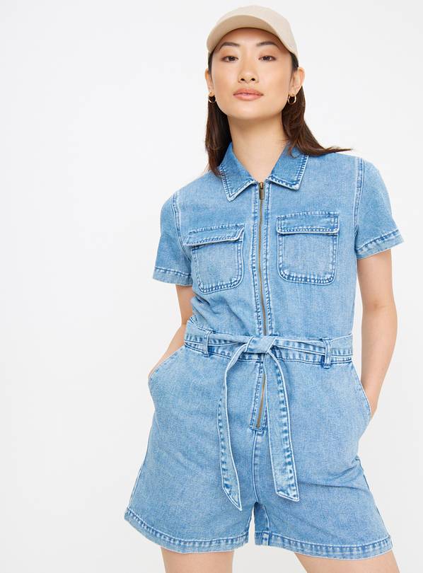 Mid Denim Short Boilersuit 20